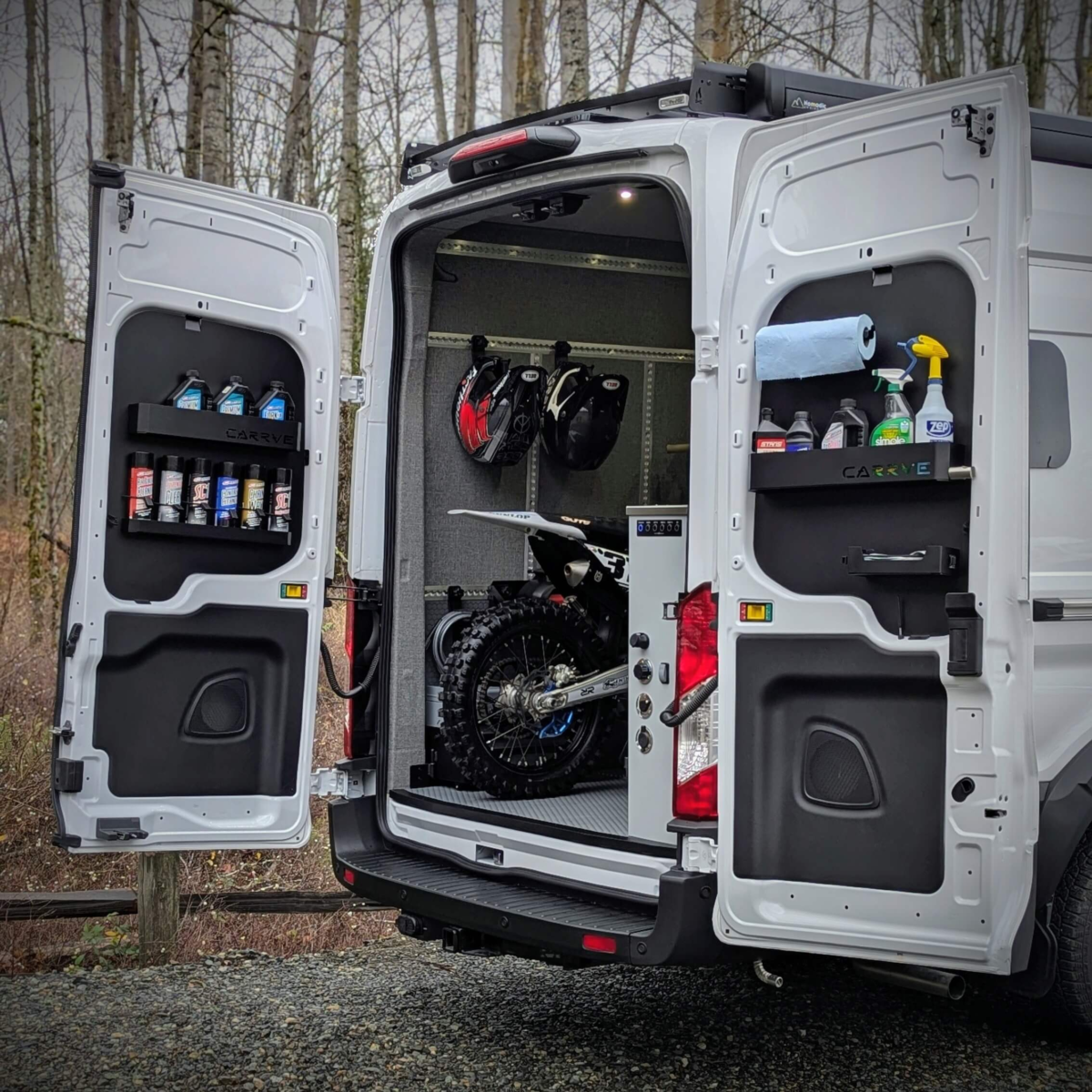 Transit Rear Panel Ford Transit Rear Door Panels — Van Interior Upgrade